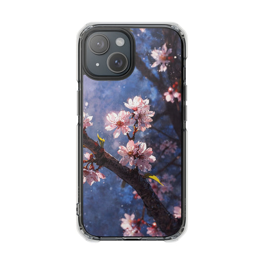 Pink Cherry Blossom Case |Clear Magnetic