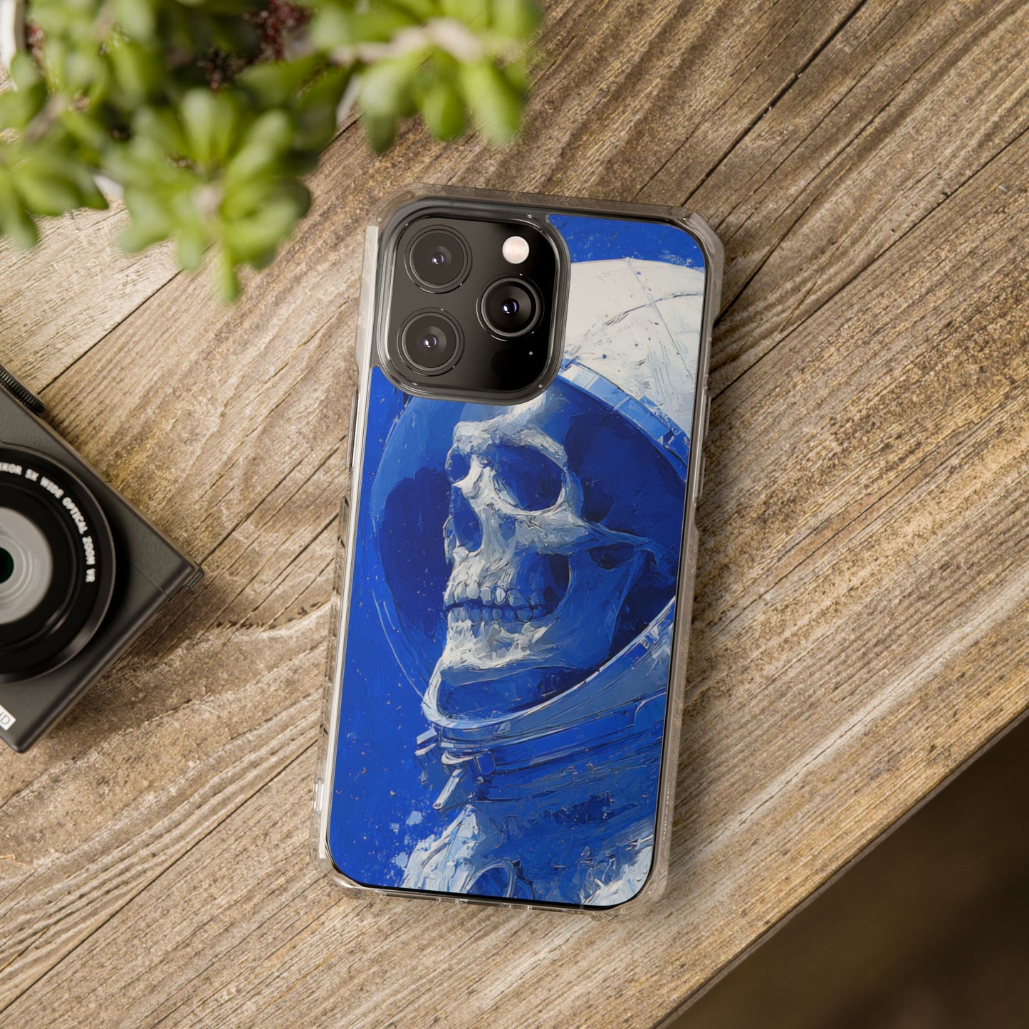 Blue Astronaut Skull | Clear Magnetic