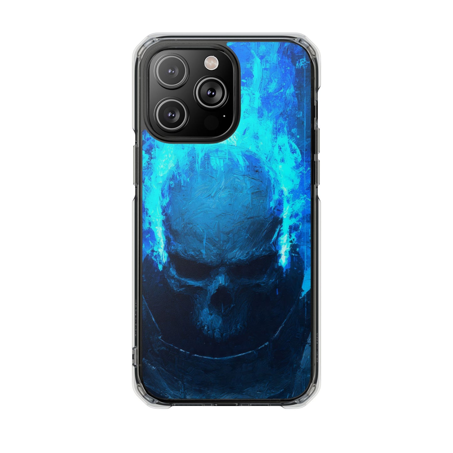 Blue Skull Knight Case | Clear Magnetic