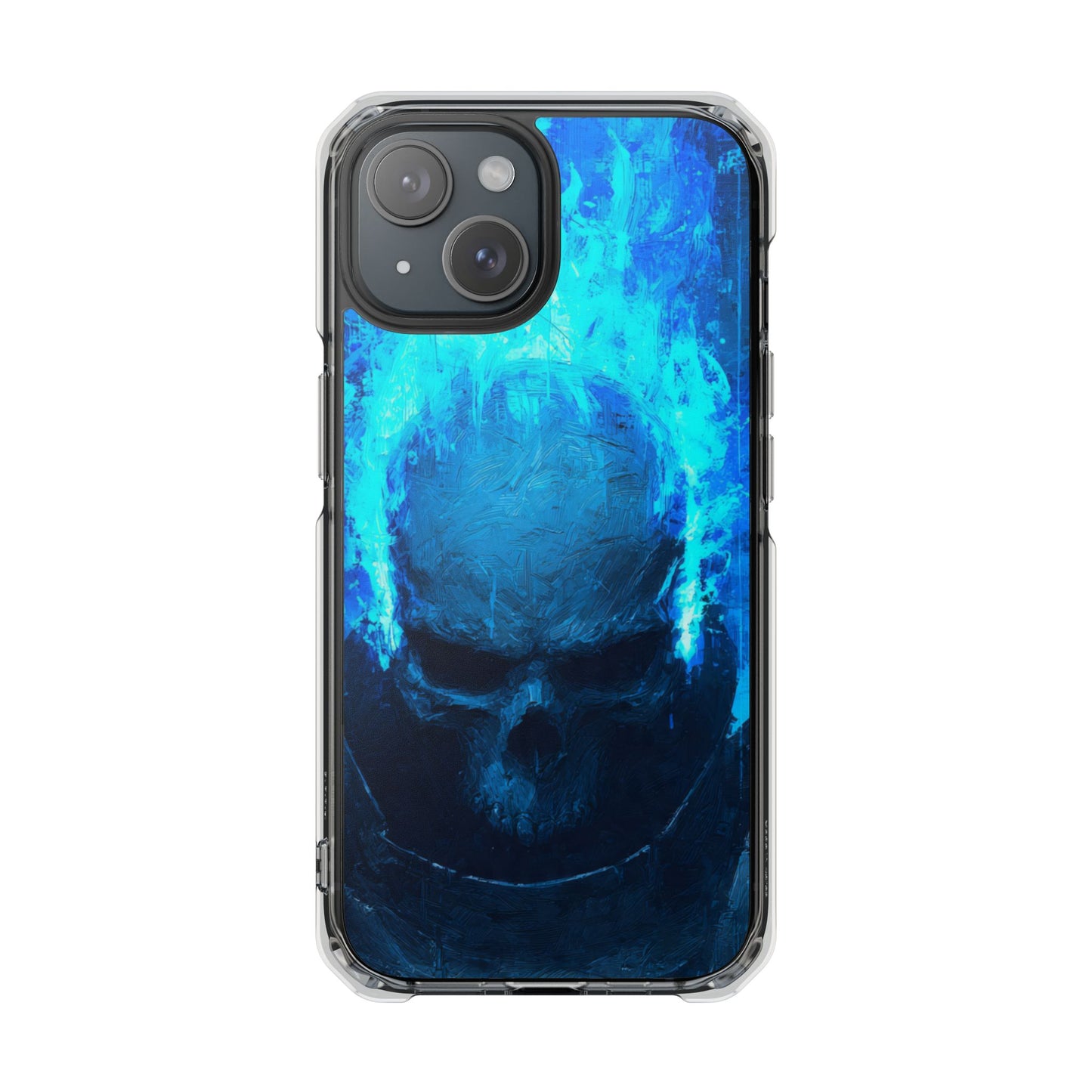 Blue Skull Knight Case | Clear Magnetic