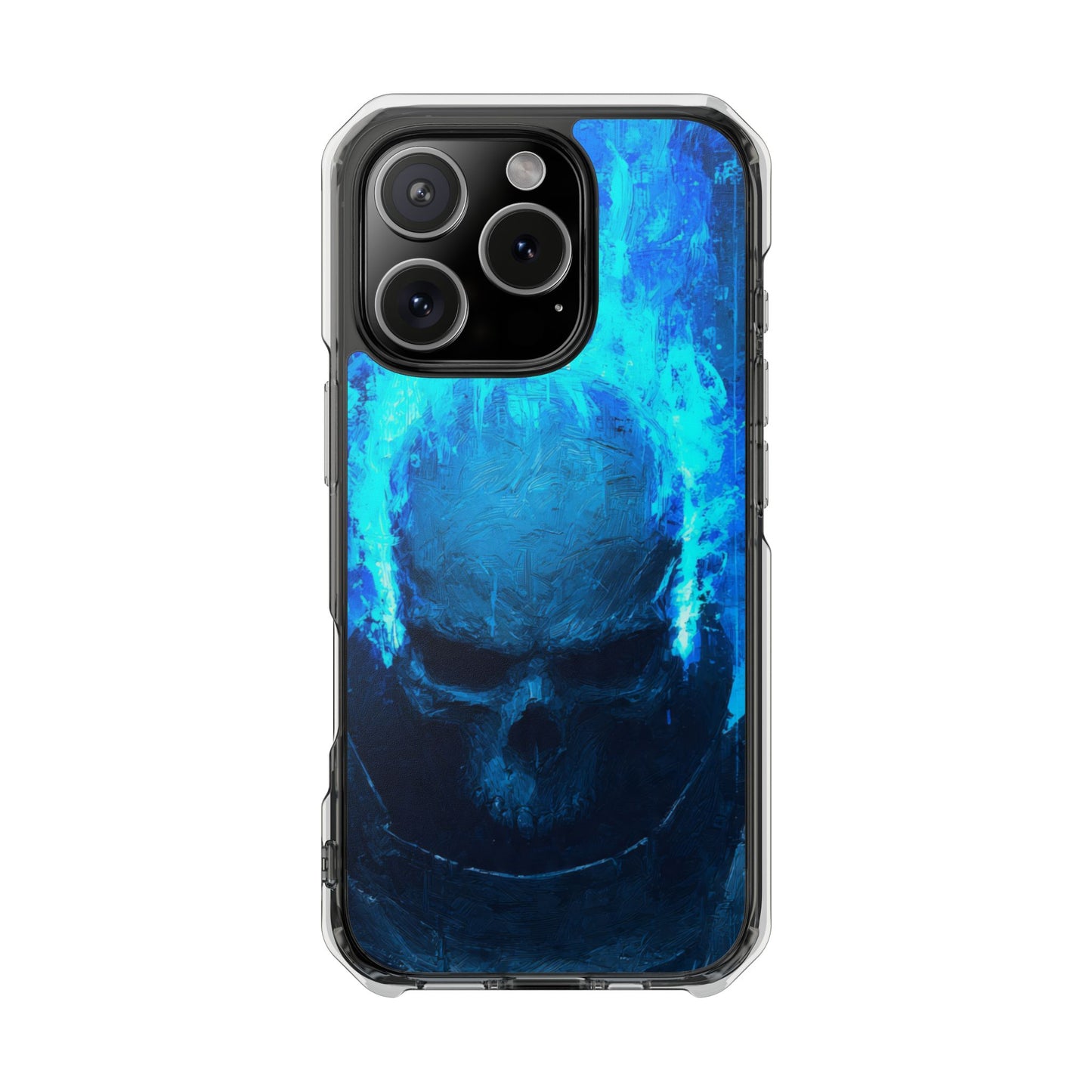 Blue Skull Knight Case | Clear Magnetic