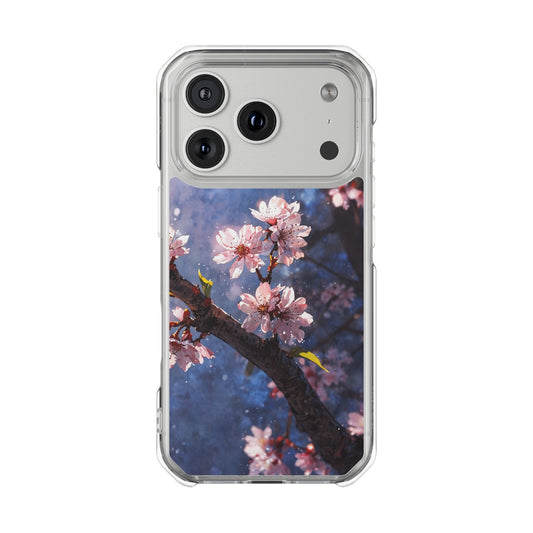 Pink Cherry Blossom Case |Clear Magnetic