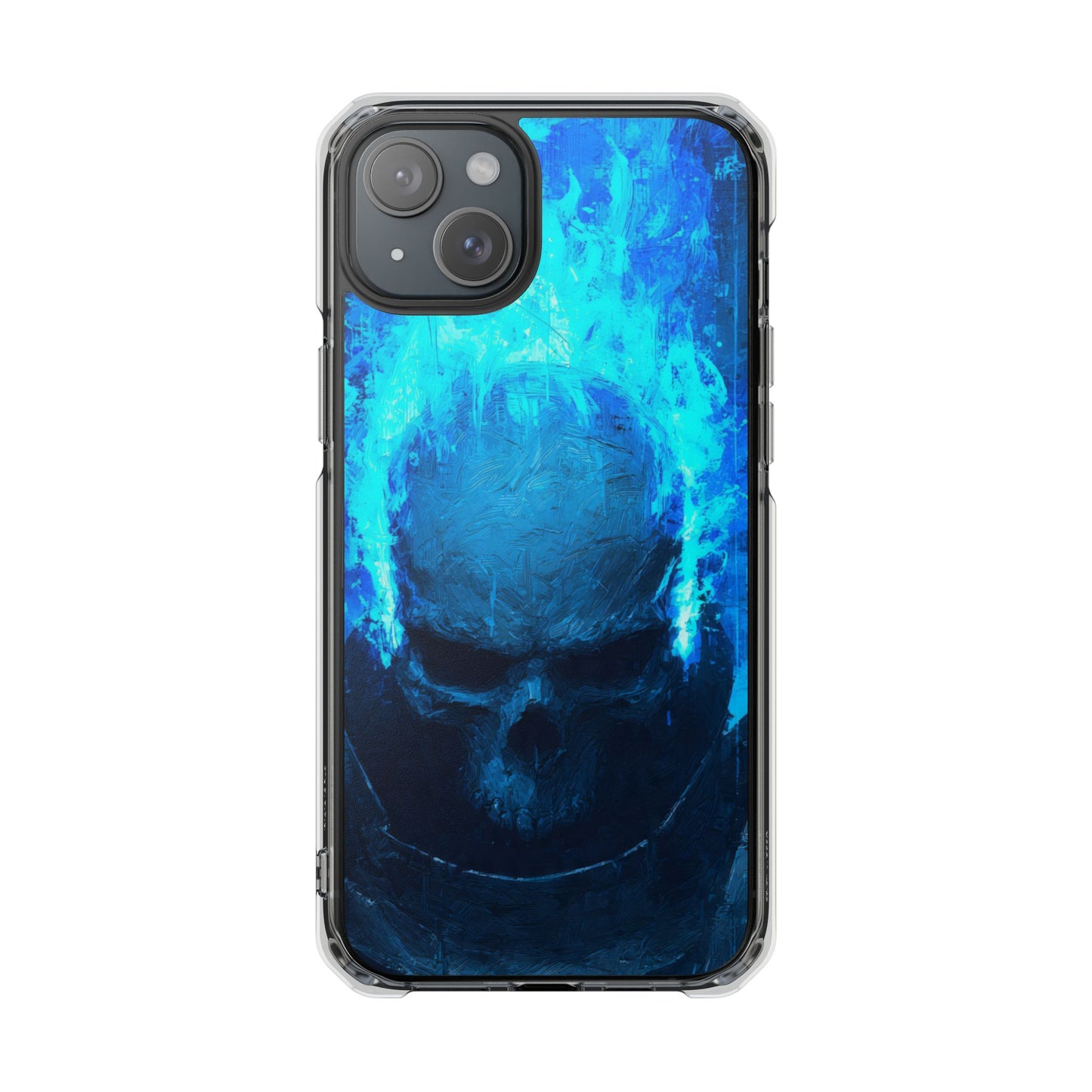 Blue Skull Knight Case | Clear Magnetic