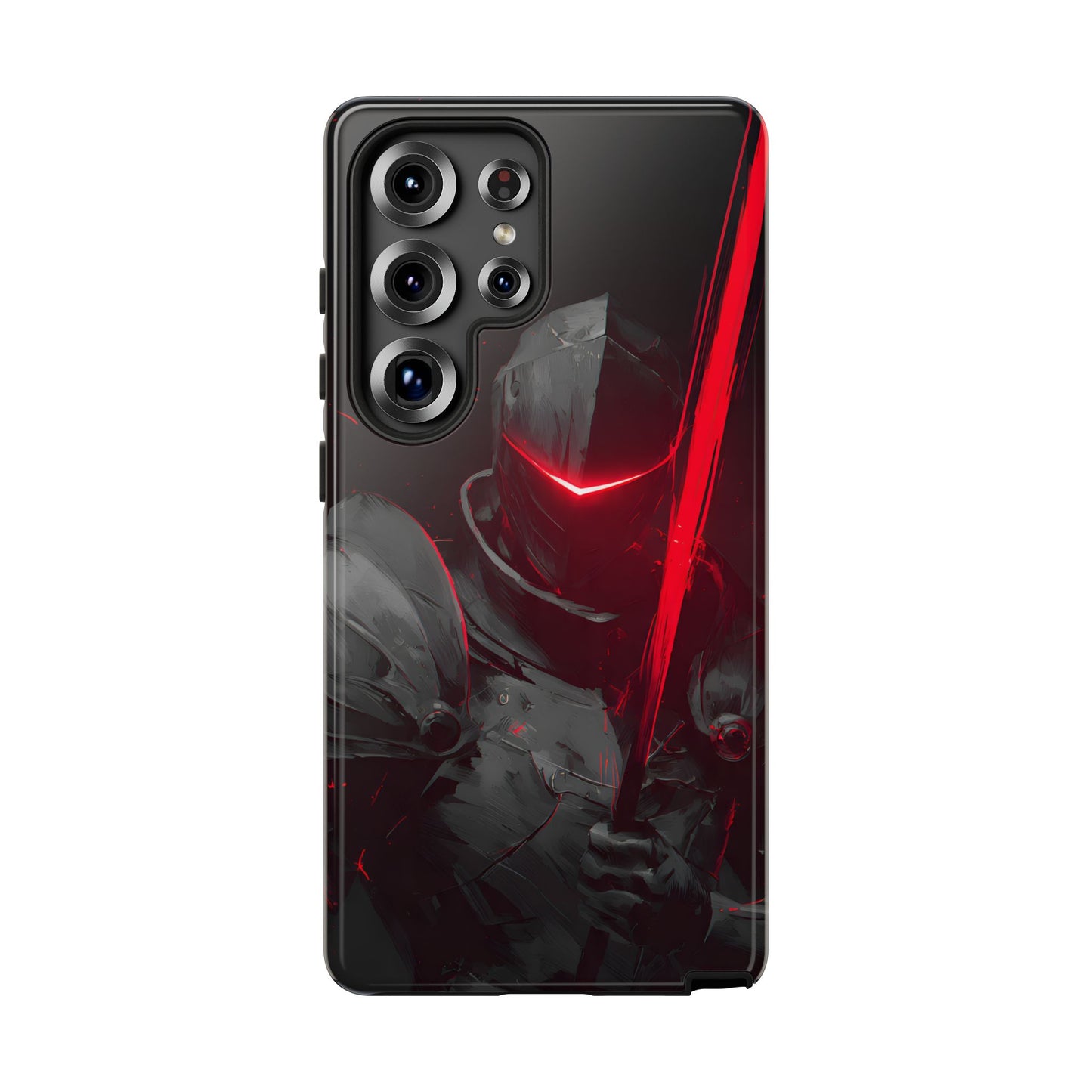 Dark Knight Red Sword Phone Case — Armor-Inspired Protective iPhone Cover