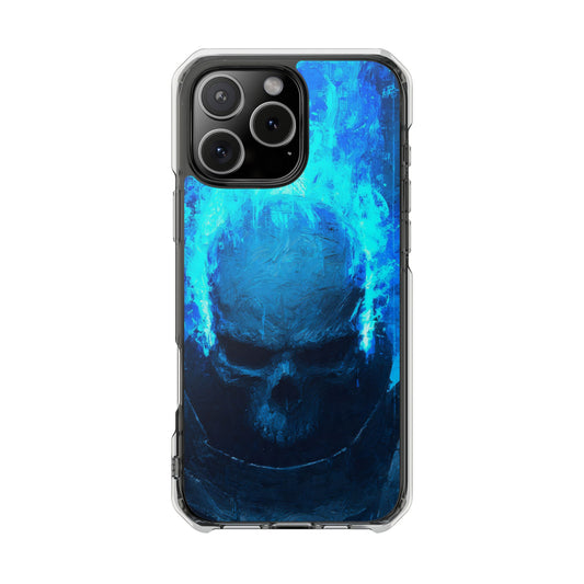 Blue Skull Knight Case | Clear Magnetic