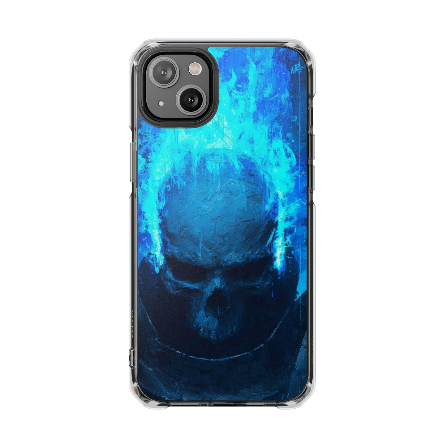 Blue Skull Knight Case | Clear Magnetic