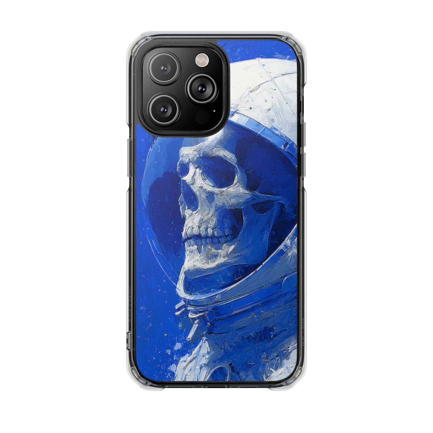Blue Astronaut Skull | Clear Magnetic