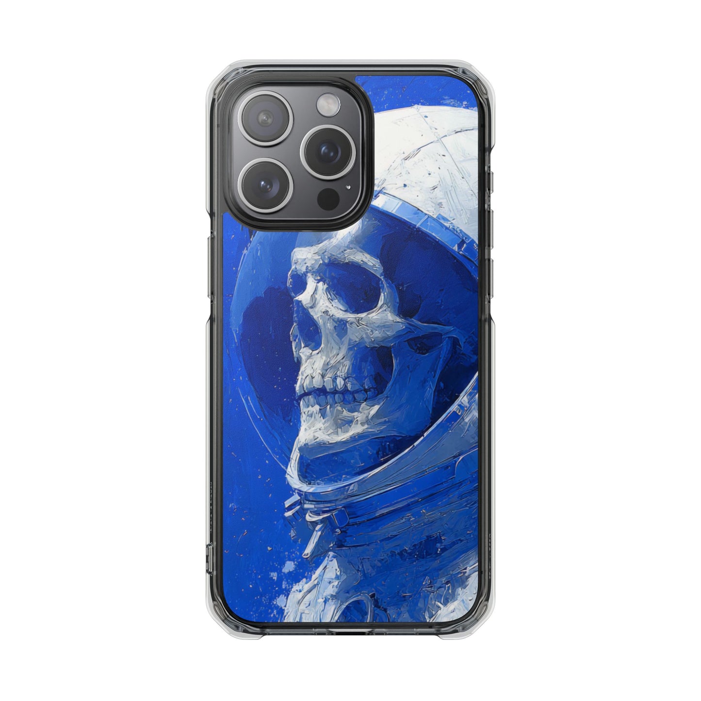 Blue Astronaut Skull | Clear Magnetic