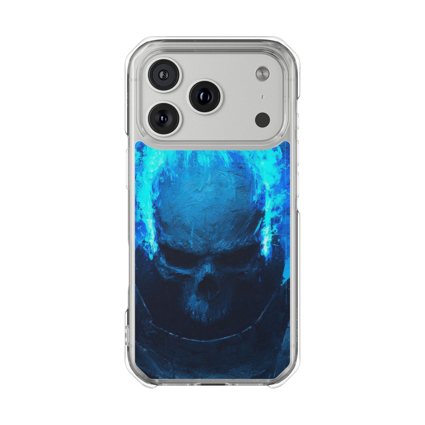 Blue Skull Knight Case | Clear Magnetic
