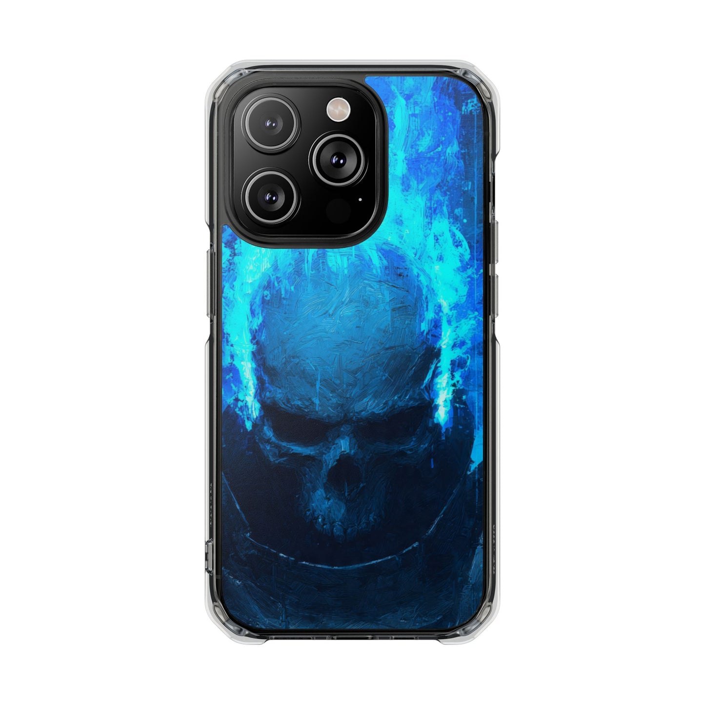 Blue Skull Knight Case | Clear Magnetic