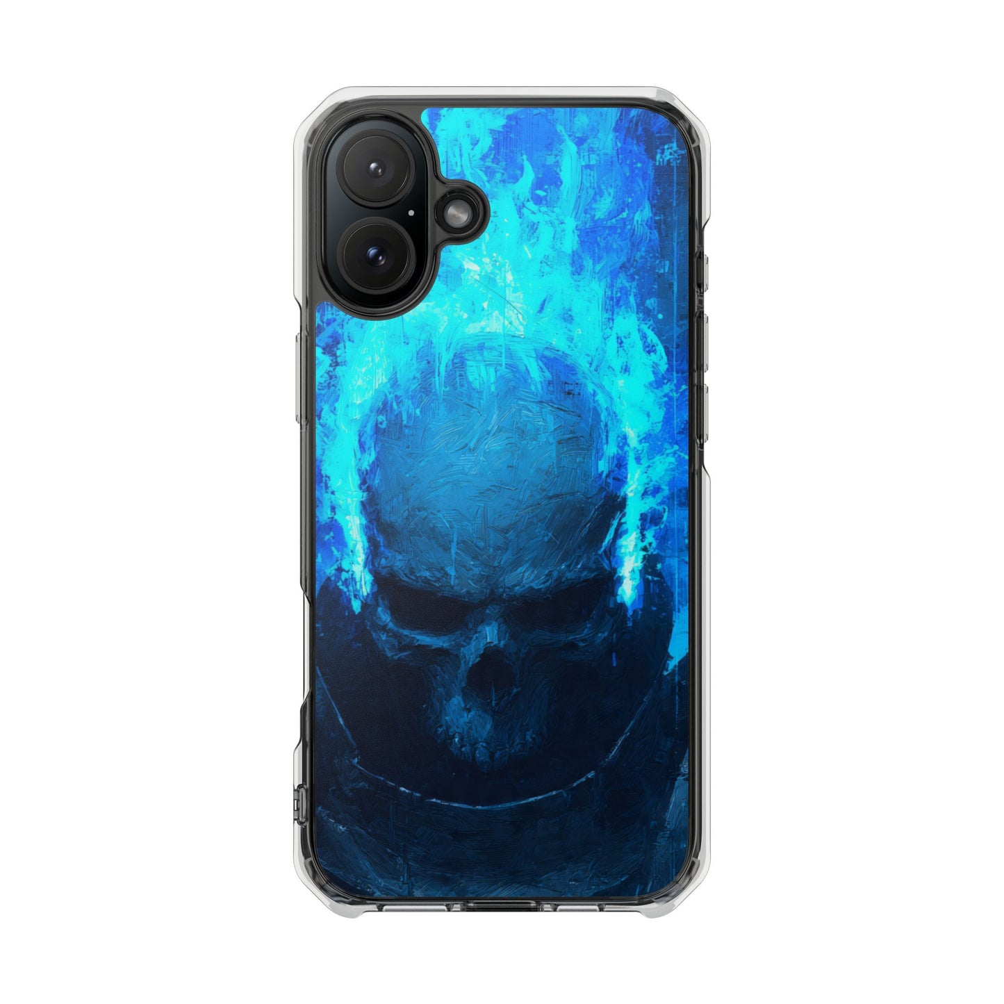 Blue Skull Knight Case | Clear Magnetic