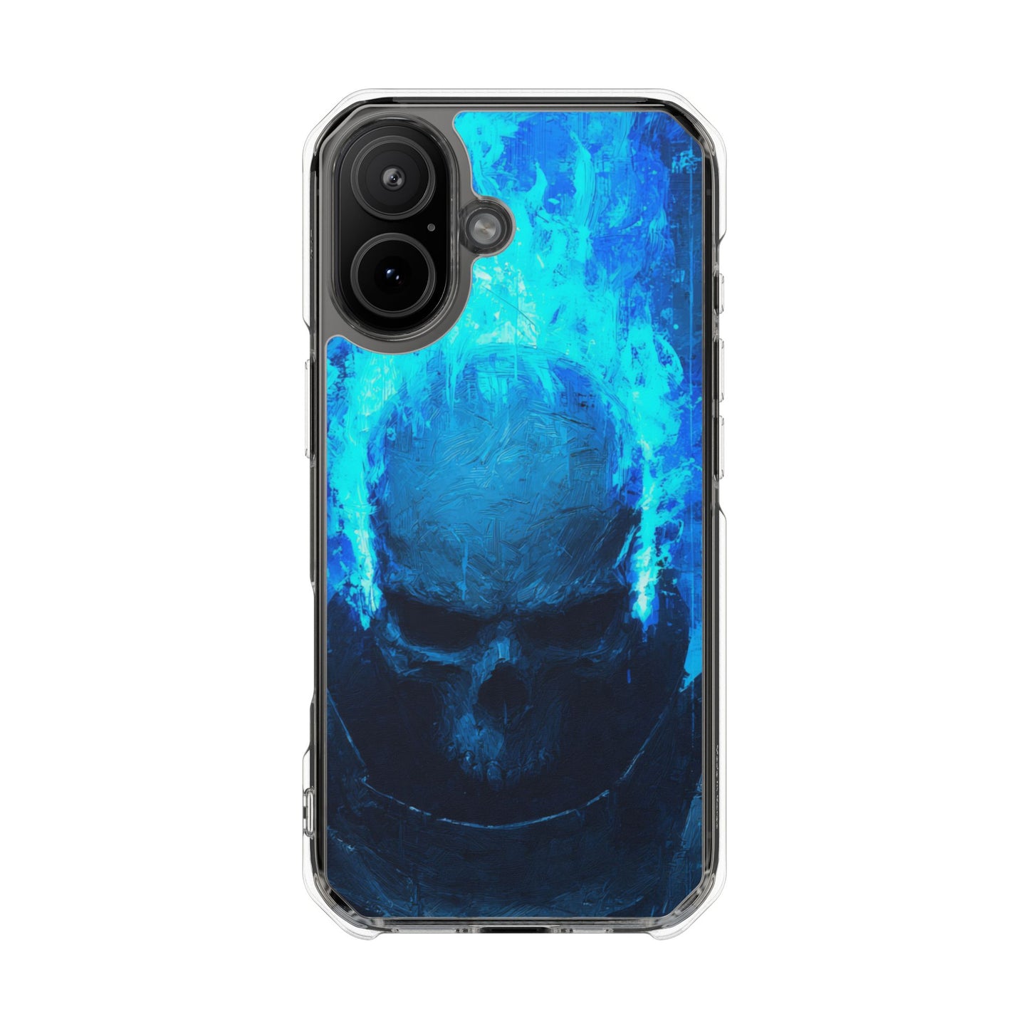 Blue Skull Knight Case | Clear Magnetic