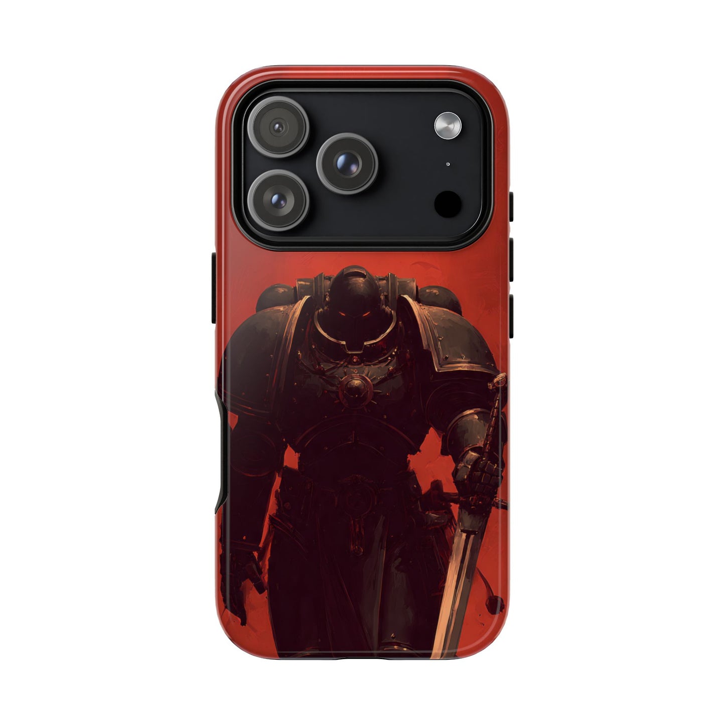 Armored Knight Phone Case – Dark Fantasy Red Tough Cases