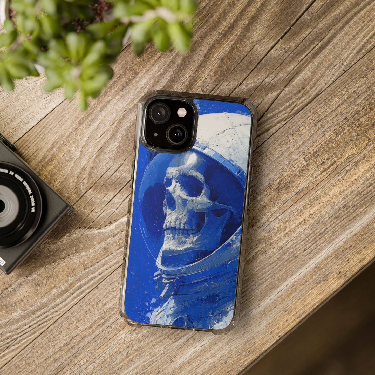 Blue Astronaut Skull | Clear Magnetic