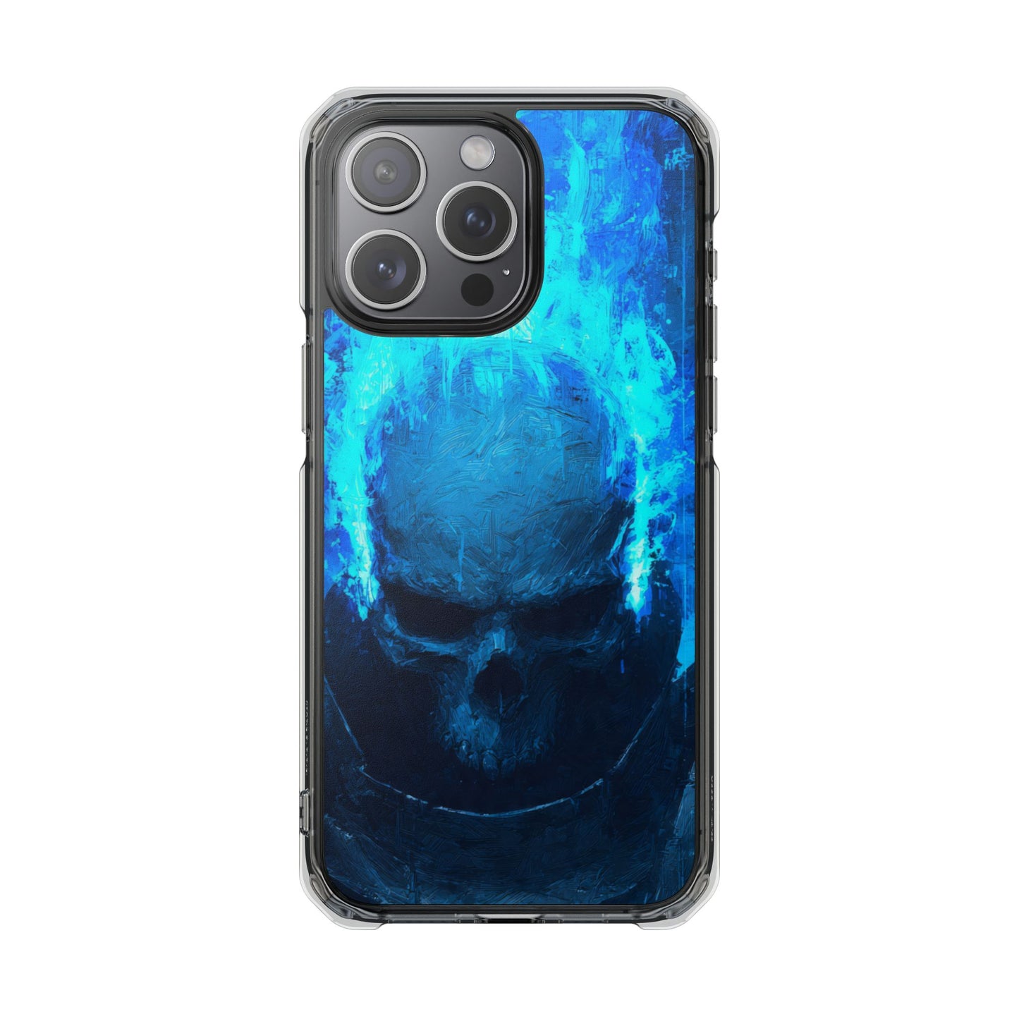 Blue Skull Knight Case | Clear Magnetic