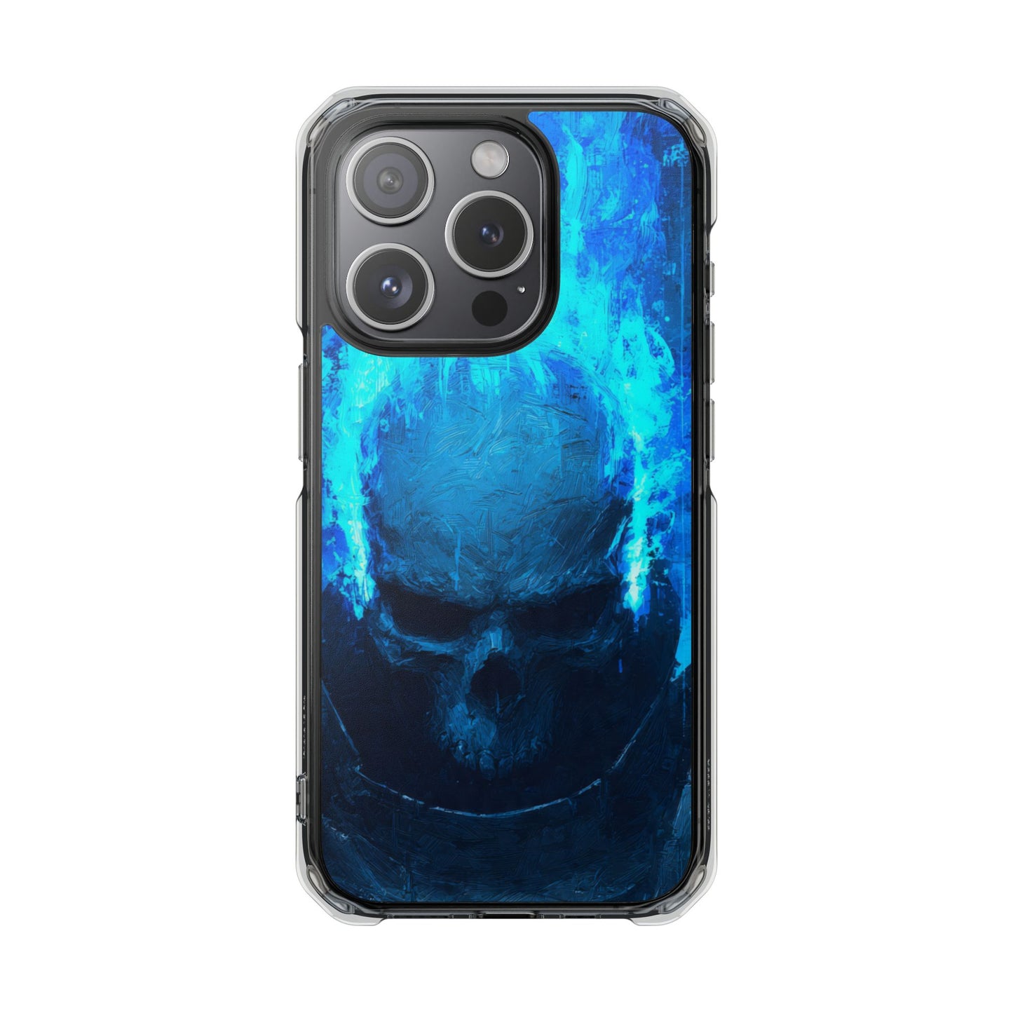 Blue Skull Knight Case | Clear Magnetic