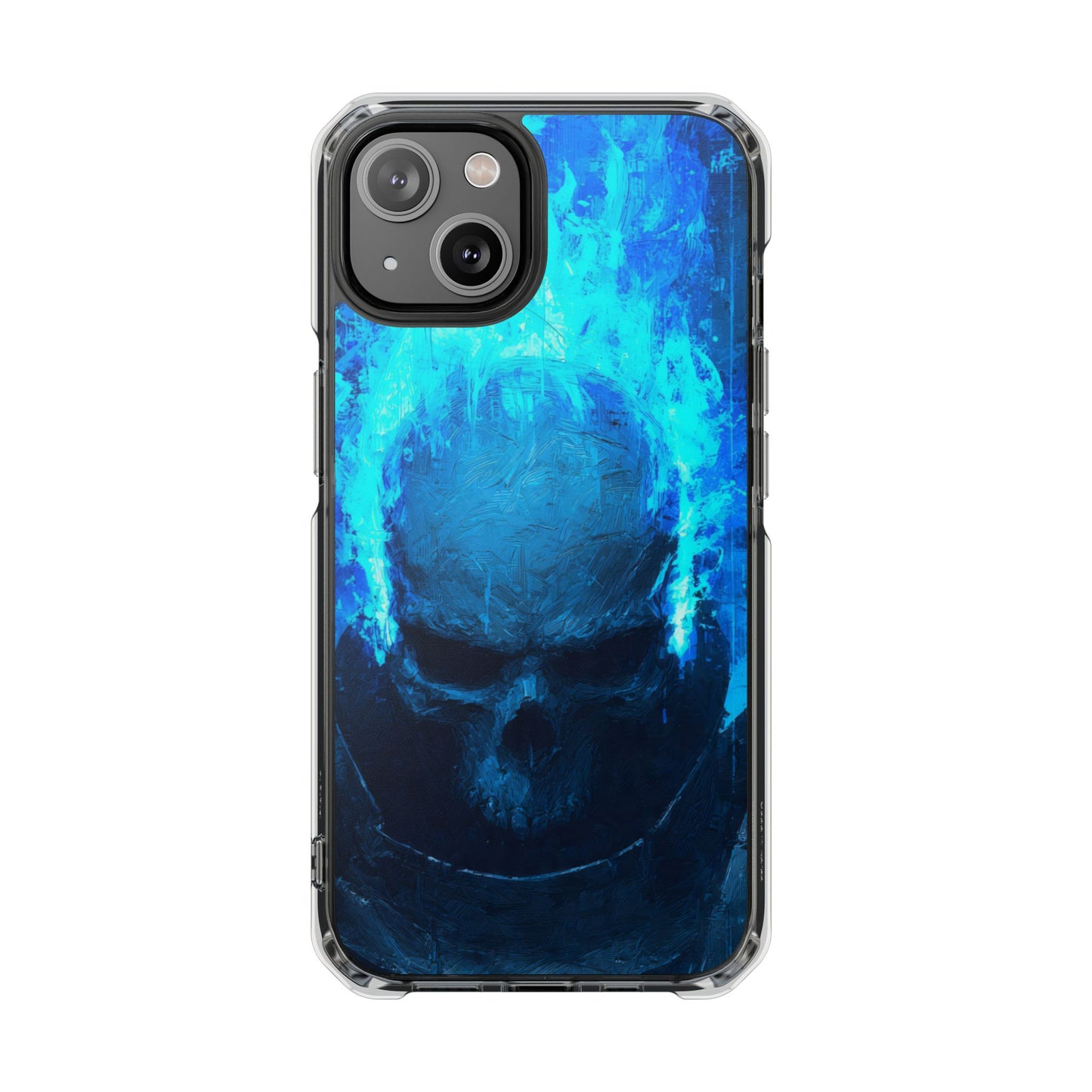 Blue Skull Knight Case | Clear Magnetic