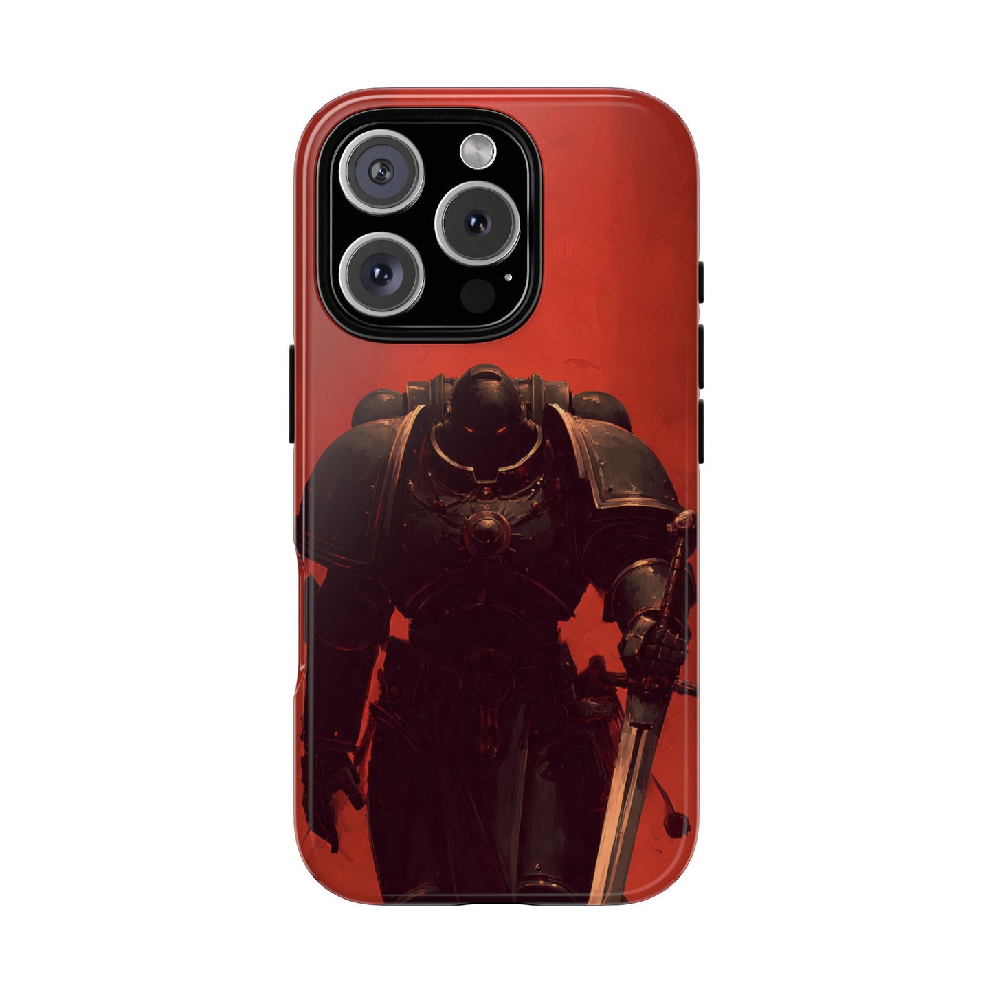 Armored Knight Phone Case – Dark Fantasy Red Tough Cases