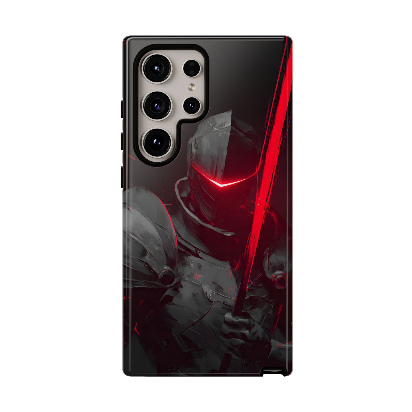 Dark Knight Red Sword Phone Case — Armor-Inspired Protective iPhone Cover