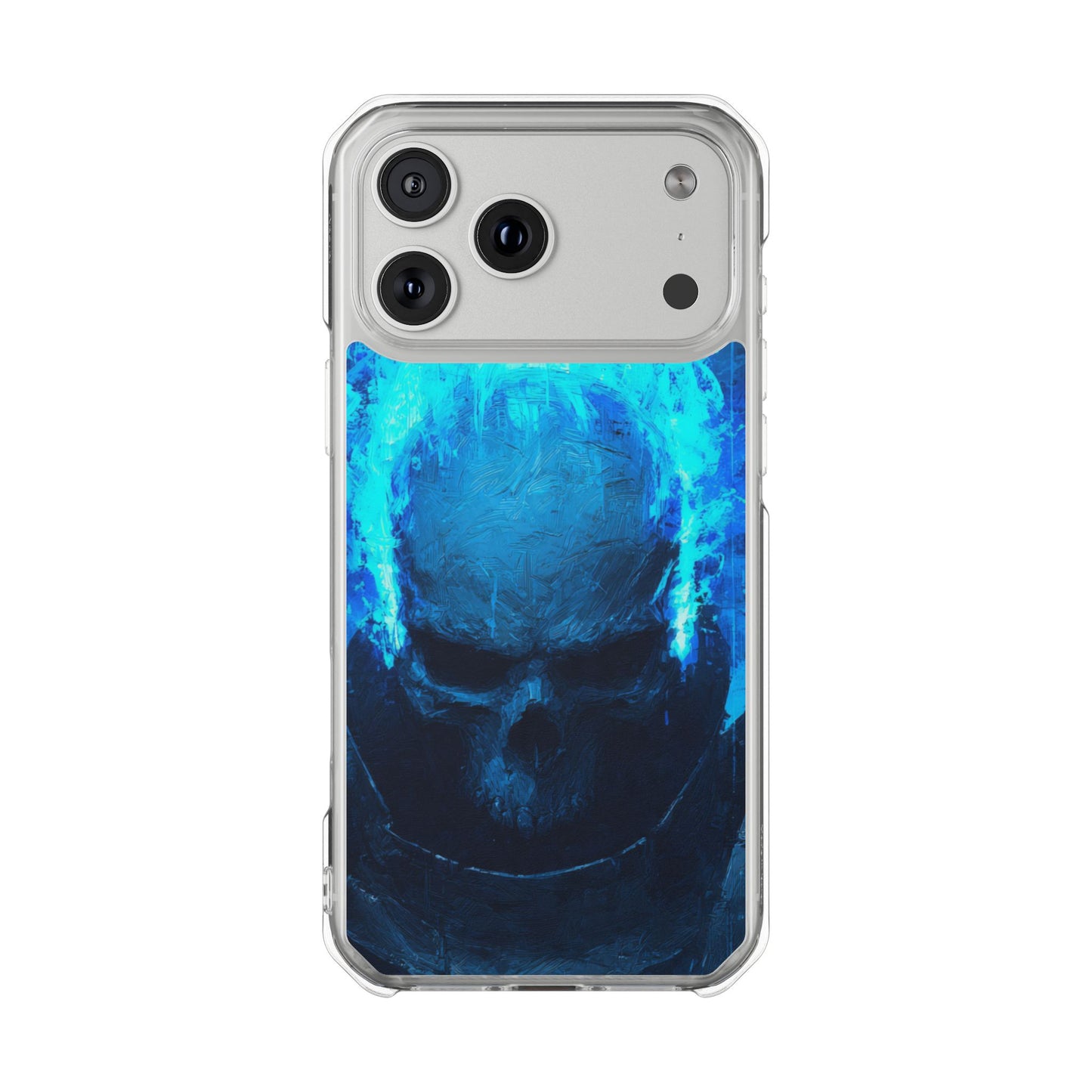 Blue Skull Knight Case | Clear Magnetic
